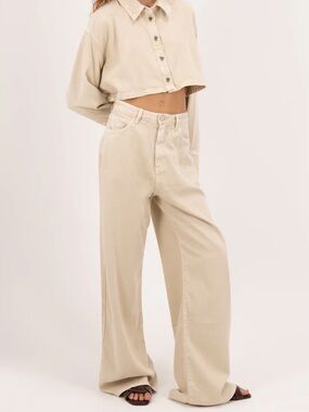 ICON DENIM DEBBY - SOFT WOMEN'S WIDE LEG JEANS IN DESERT WASH